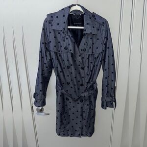 Polka dot trench coat